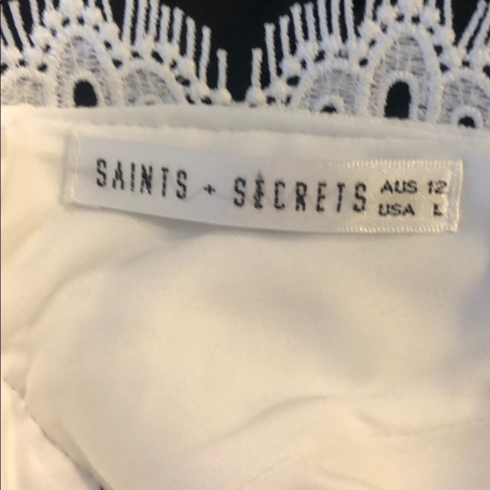 White dress. Eyelet
